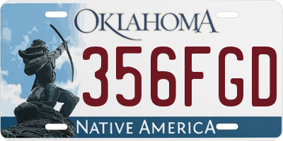 OK license plate 356FGD