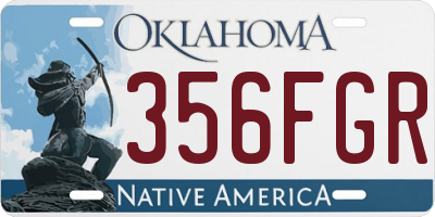 OK license plate 356FGR