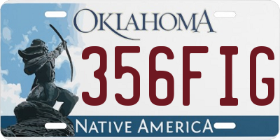 OK license plate 356FIG
