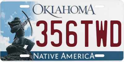 OK license plate 356TWD