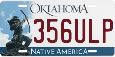 OK license plate 356ULP