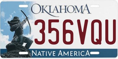 OK license plate 356VQU