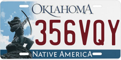 OK license plate 356VQY