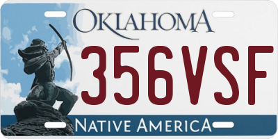 OK license plate 356VSF