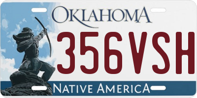 OK license plate 356VSH