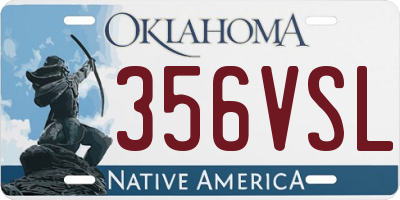 OK license plate 356VSL