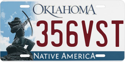 OK license plate 356VST