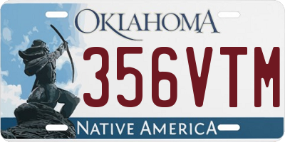 OK license plate 356VTM