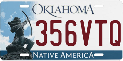 OK license plate 356VTQ