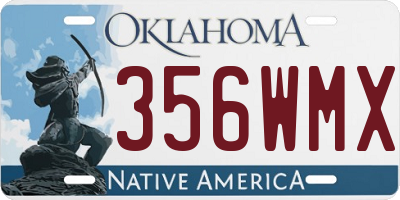 OK license plate 356WMX