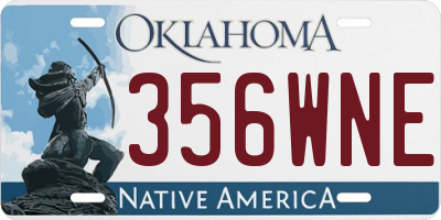 OK license plate 356WNE
