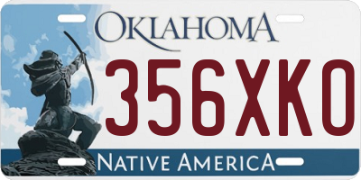 OK license plate 356XKO
