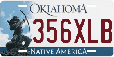OK license plate 356XLB