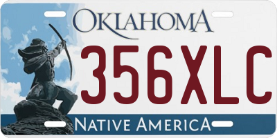 OK license plate 356XLC