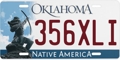 OK license plate 356XLI