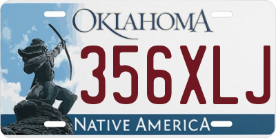 OK license plate 356XLJ