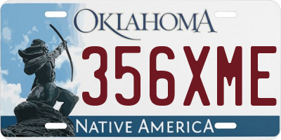 OK license plate 356XME