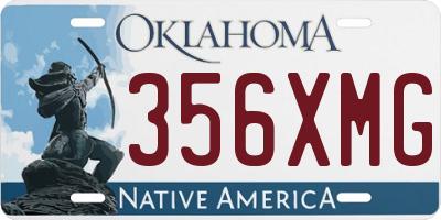 OK license plate 356XMG