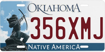 OK license plate 356XMJ