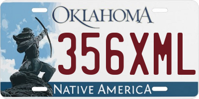 OK license plate 356XML
