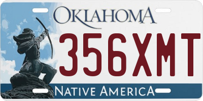 OK license plate 356XMT