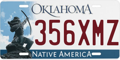 OK license plate 356XMZ
