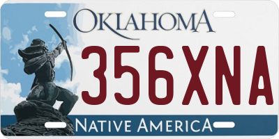 OK license plate 356XNA