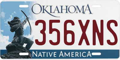 OK license plate 356XNS