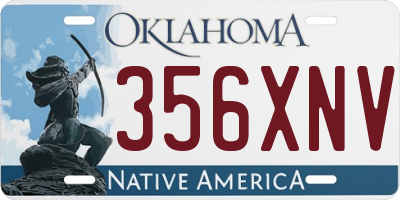 OK license plate 356XNV