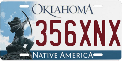 OK license plate 356XNX