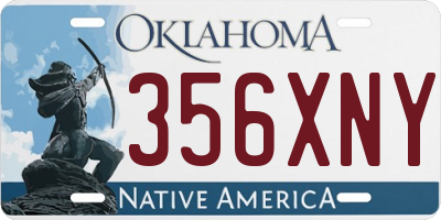 OK license plate 356XNY