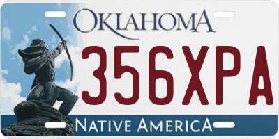 OK license plate 356XPA