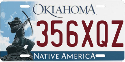 OK license plate 356XQZ