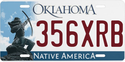 OK license plate 356XRB