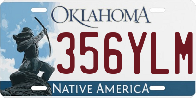 OK license plate 356YLM