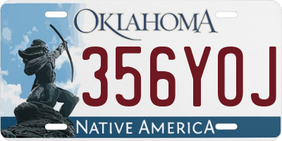 OK license plate 356YOJ