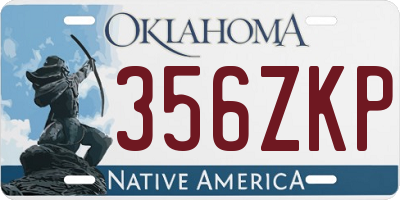 OK license plate 356ZKP