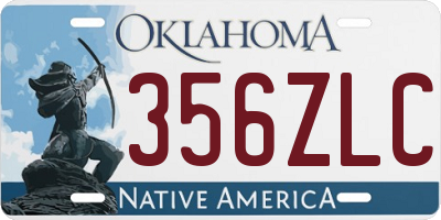 OK license plate 356ZLC