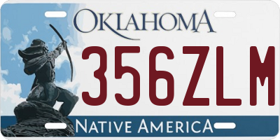 OK license plate 356ZLM