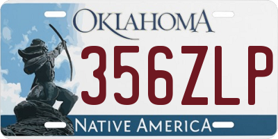 OK license plate 356ZLP