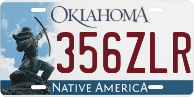 OK license plate 356ZLR