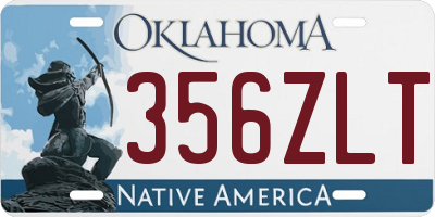 OK license plate 356ZLT