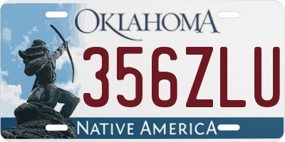 OK license plate 356ZLU