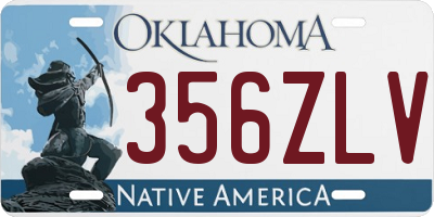 OK license plate 356ZLV