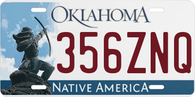 OK license plate 356ZNQ