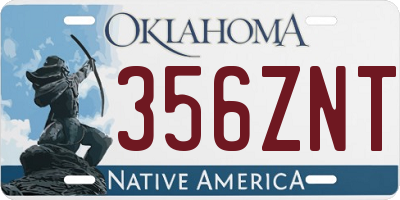 OK license plate 356ZNT