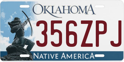 OK license plate 356ZPJ