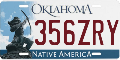 OK license plate 356ZRY