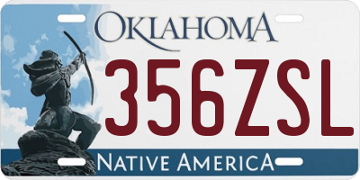 OK license plate 356ZSL