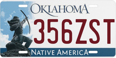 OK license plate 356ZST